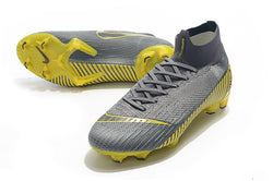 NIKE Mercurial Superfly VI 360 Elite FG Yellow Stripe Grey - soccerstory