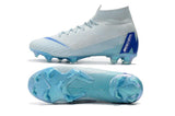 Nike Mercurial Superfly VI 360 Elite FG Soccer Cleats White Blue - soccerstory