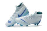 Nike Mercurial Superfly VI 360 Elite FG Soccer Cleats White Blue - soccerstory