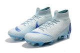 Nike Mercurial Superfly VI 360 Elite FG Soccer Cleats White Blue - soccerstory
