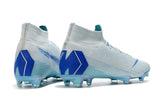 Nike Mercurial Superfly VI 360 Elite FG Soccer Cleats White Blue - soccerstory