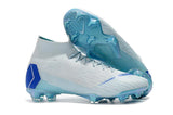 Nike Mercurial Superfly VI 360 Elite FG Soccer Cleats White Blue - soccerstory