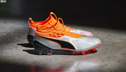 Puma One 1 Leather FG Orange Grey - soccerstory