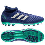 Adidas Predator 18.3 AG/FG Soccer Cleats Royal Blue White Green - soccerstory