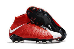 Nike Hypervenom Phantom III DF FG Soccer Cleats Red White - soccerstory