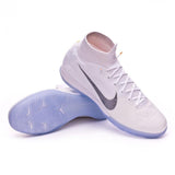 Nike Mercurial SuperflyX VI Elite IC Soccer Cleats White Metallic Grey - soccerstory