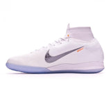 Nike Mercurial SuperflyX VI Elite IC Soccer Cleats White Metallic Grey - soccerstory